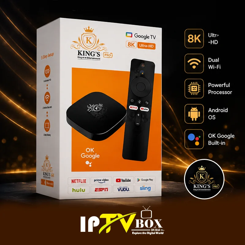 KING'S PRO 8K Ultra HD Google TV Box - Android Streaming & IPTV Box